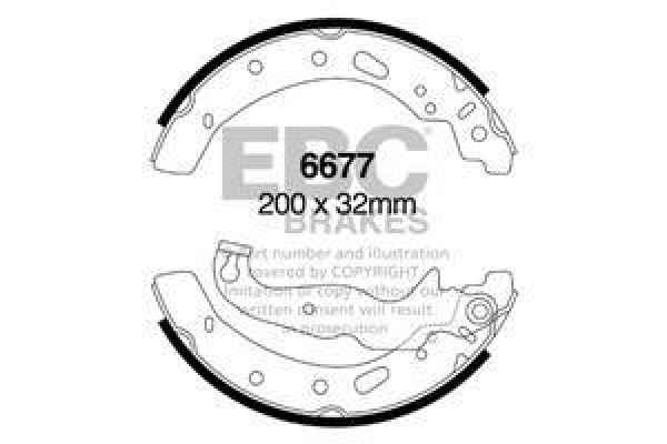 EBC Premium Bremsbacken 6677 für Ford Fiesta 6  1.6 TDCi hinten