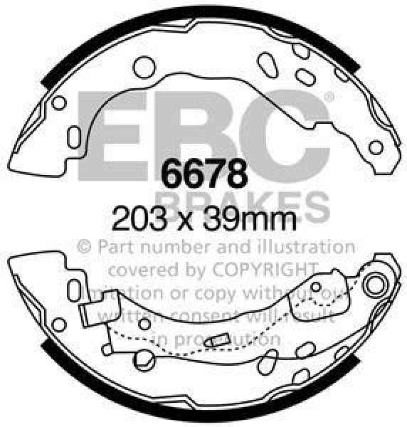 EBC Premium Bremsbacken 6678 für Lancia Ypsilon 843 1.4 hinten