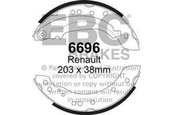 EBC Premium Bremsbacken 6696 für Dacia Sandero  1.5 dCi hinten