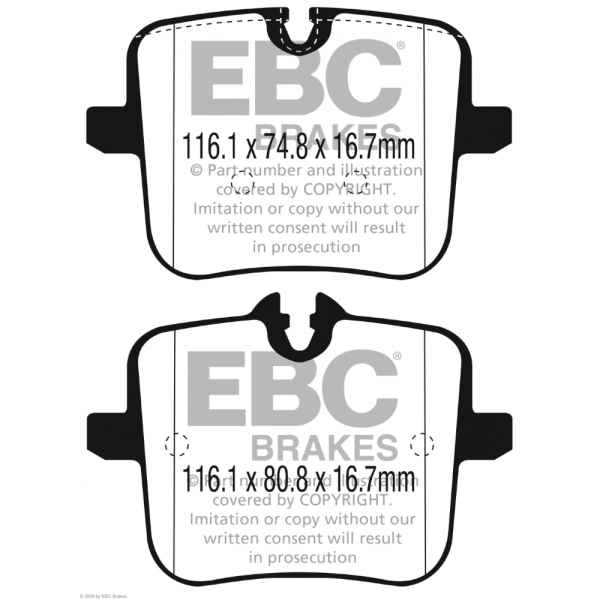 EBC Redstuff Bremsbeläge DP32320C für BMW 5 G30, F90 M5 hinten