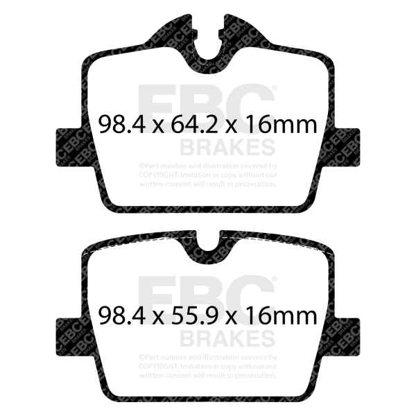 EBC Blackstuff Bremsbeläge DPX2405 für BMW 4 Coupe G22, G82 420 i 1.6 hinten