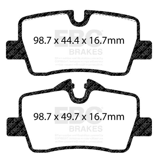 EBC Blackstuff Bremsbeläge DPX2414 für BMW 4 Coupe G22, G82 420 i 1.6 hinten