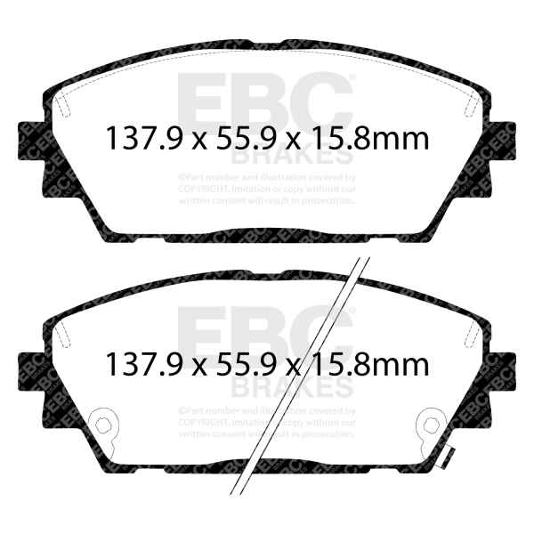 EBC Blackstuff Bremsbeläge DPX2416 für Mazda 3 BP 1.5 SKYACTIV-G (BP5H BP6H) vorne