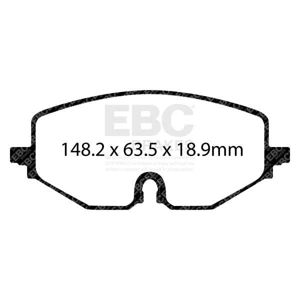 EBC Blackstuff Bremsbeläge DPX2439 für VW Golf 7 5G1, BQ1, BE1, BE2 1.2 TSI vorne