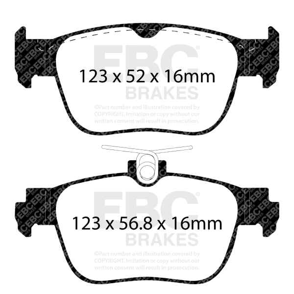 EBC Blackstuff Bremsbeläge DPX2440 für VW GOLF VIII CD1 1.4 TSI eHybrid hinten